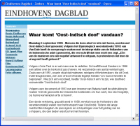 Oost-Indisch doof in het Eindhovens Dagblad | Screendump: Frans de Meijer
